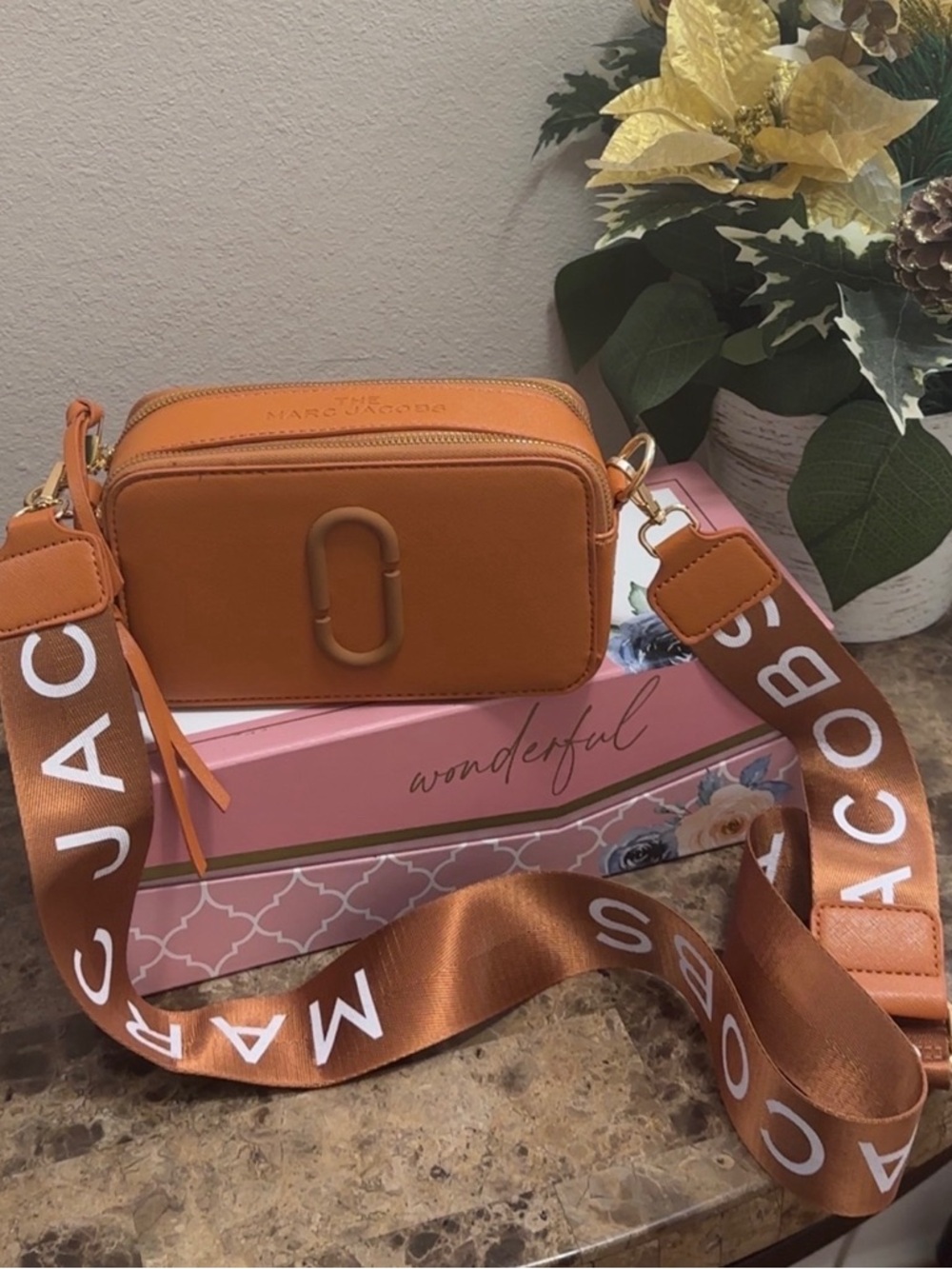Brown Leather Bag with Strap